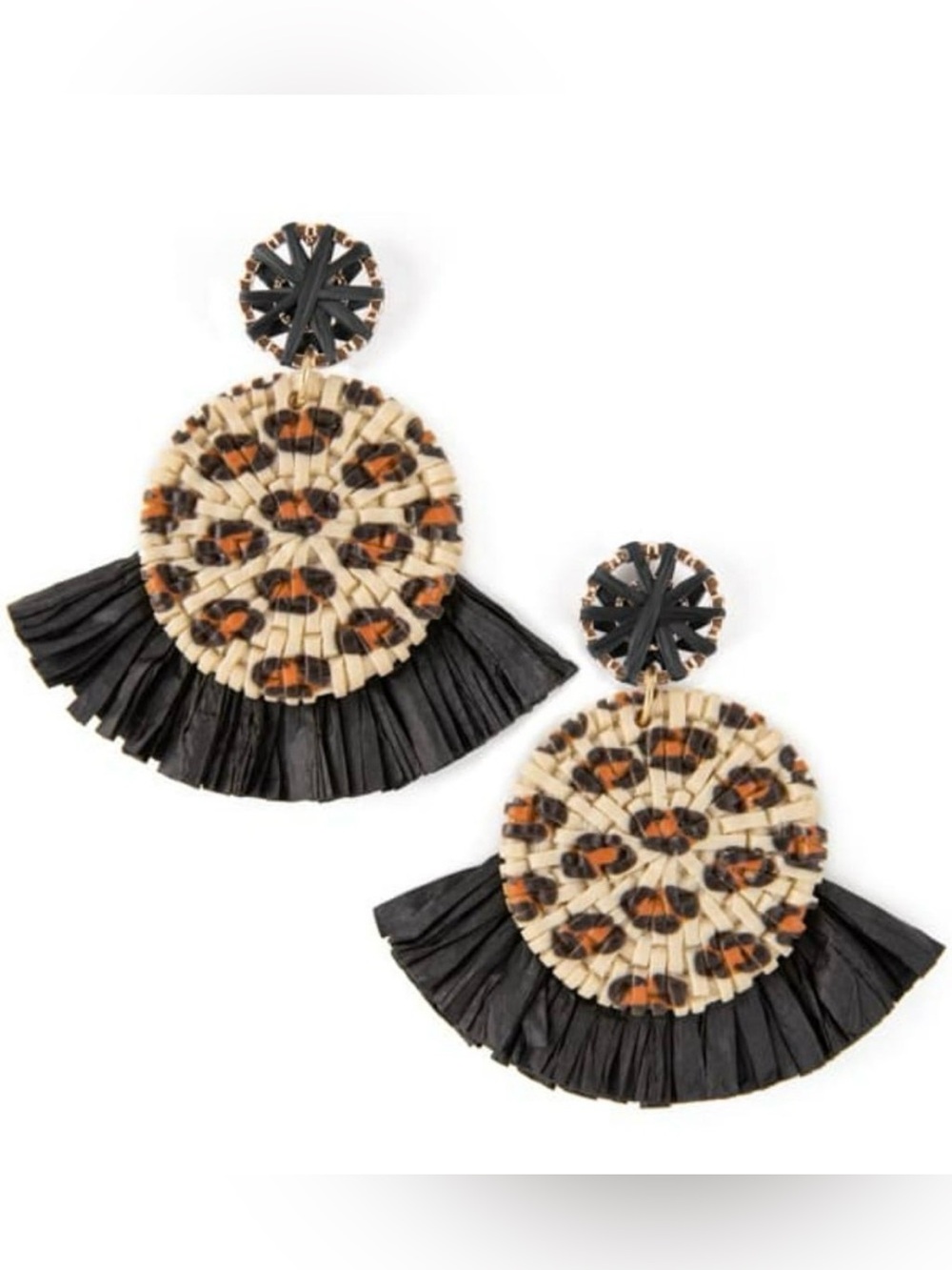 Plunder Design Jewelry Hansen earrings leopard print NEW